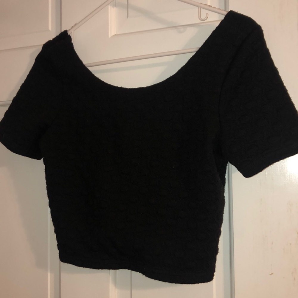 A black crop top